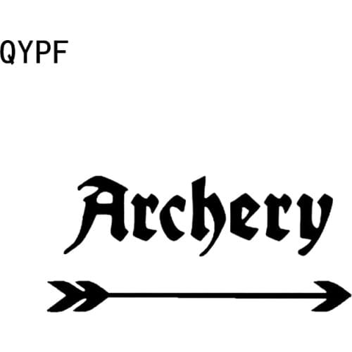 QYPF 17.5*7.8CM Interesting Arrow Cross Bow Hunting Decor Car Sticker Vinyl Bumper Window Decals C16-1660
