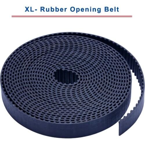High Quality 1 meter XL type-Opening Timing Belt Rubber Material Belt Width 10/15/20mm Black Synchronous Belt Teeth Pitch 5.08mm