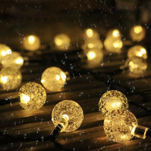LED Solar Lamp Light Outdoor Waterproof Festival Decorative Color Lights Christmas Party Lights Courtyard Lamp String