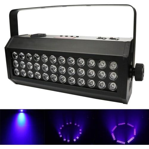 36x3W LED UV Strobe Stage Horse racing Effect Lighting For DJ Disco Party Wedding DMX512 Control Wash Beam Wall Wash Par Lights