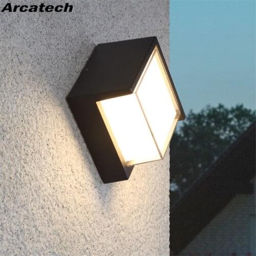 LED Outdoor Waterproof Wall Light Square LED Garden Wall Lamp Aisle Light Exterior Wall Balcony Corridor Aluminum Lighting NR-59