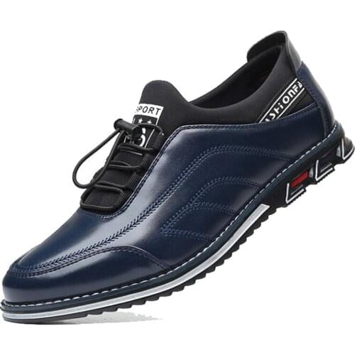 Mens Casual Shoes Spring autumn PU leather Style Flats Shoes Men Loafers casual Shoes Breathable Outdoor Walking Footwear H384