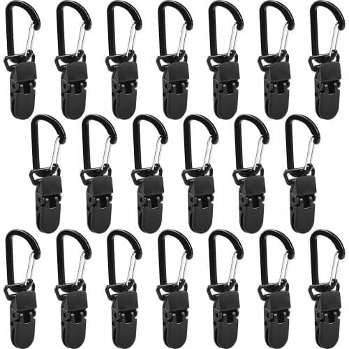 Tarp Awning Clamp Clips Tent Snaps Hangers Camping Tent Tighten Lock Grip Clamp with Carabiner for Outdoor Camping Garden