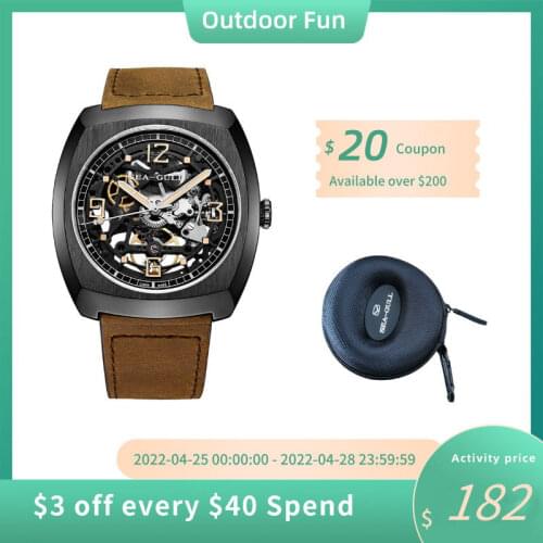 2021 Seagull Watch Mens Barrel Automatic Mechanical Watch Hollow Perspective Luminous watch mens wristwatch Dial 849.27.6094