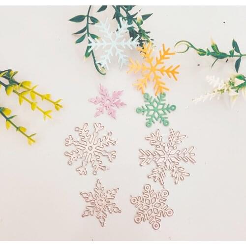 4 snowflake combination metal cutting mould DIY scrapbook photo album relief handicraft mould