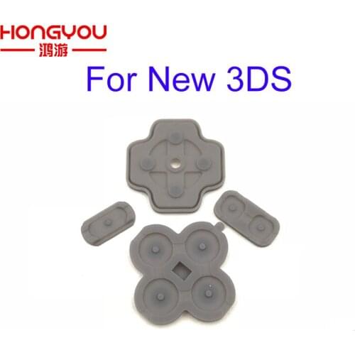 50sets For NEW 3DS rubber keypad conducting buttons conductive D-pad for New 3DS Silicon Button Rubber Set