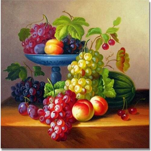 5D DIY Diamond Painting Full Square Scenery Rhinestones Pictures Diamond Embroidery Sale Landscape Diamond fruit