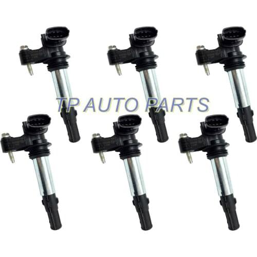 6 PCS Ignition Coil For Bui-ck Chevr-olet Sa-ab Ca-dillac OEM 12583514 0221604104 0221604112