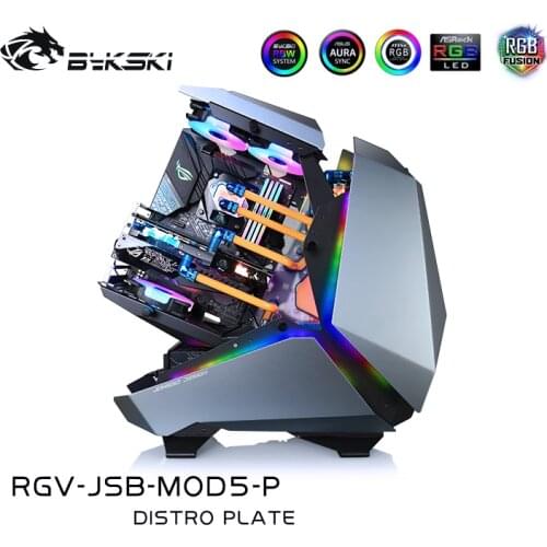 BYKSKI Acrylic Board Water Cooling Channel Solution use for JONSBO MOD5 Case / Kit for CPU and GPU Block / Instead Reservoir