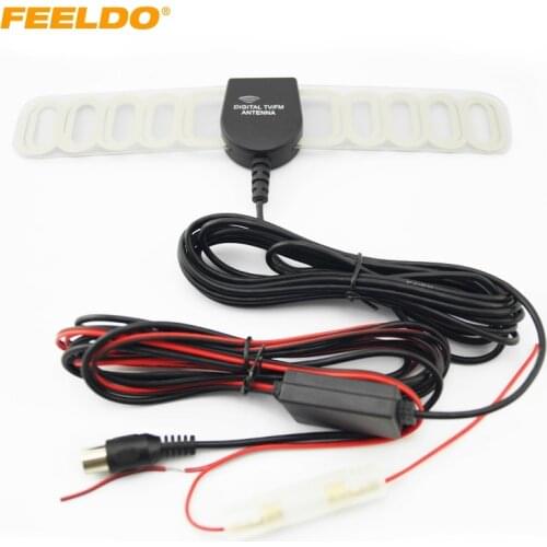 FEELDO Car IEC Connector Active TV Antenna Aerial With Built-in Amplifier #FD-954