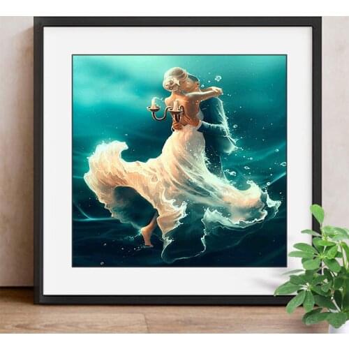 Diamond Painting Rhinestone Cross Stitch Crystal Needlework Diamond Embroidery Couple Dancing Pattern Craft Wall dector