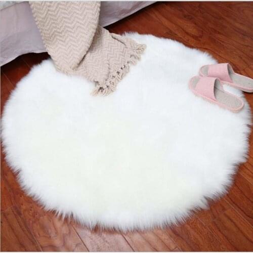 Big Larger Size Round Bedroom Table Floor Mats Sleeping Yoga Rugs Shaggy Plush Footcloth Baby Game Pad Mattress