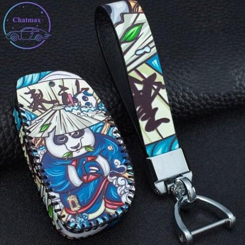 Car Key Chain Cover for Hyundai Elantra ix35 ix25 Mistra Verna Tucson Top Layer Leather Fob Bag Korea China Japan Classic Style