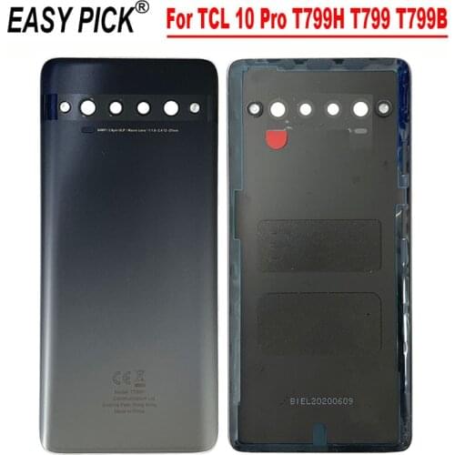 For TCL 10 Pro T799H T799B T799 Battery Back Cover Shell Back Housing Protection Back Case Durable Rear Glass Door Cover