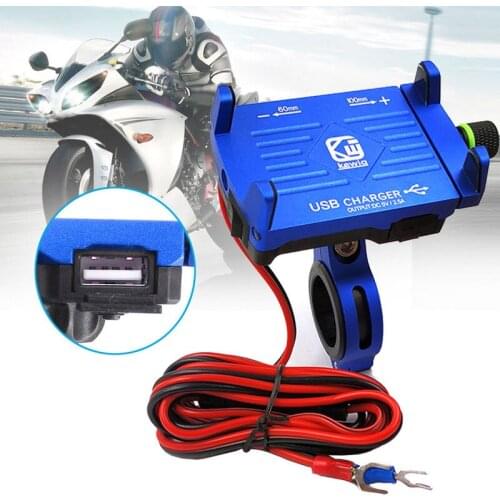 Motorcycle Bike Cell Phone Holder Stand QC3.0 Quick Charger for Samsung Phone 2.5A USB Charger for iPhone Series Phone Stand