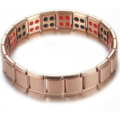 Women Hot Jewelry Elasticity Elastic Energy Sports Magnetic Germanium Italian Bracelet Fashion Stainless Steel ST Best Gift ST3