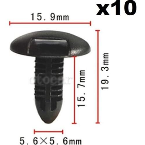 10pcs Nylon For Toyota / Lexus Trunk Luggage Compartment Retainer Clips 90467-06175 Trunk carpet fixed buckle
