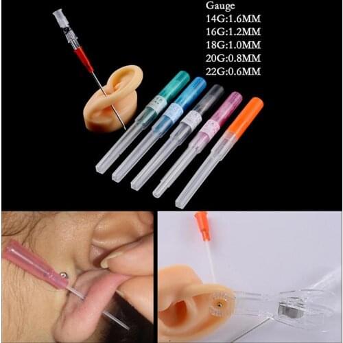 Surgical Steel Sterilised Piercing Needles IV Catheter Needles With Piercing Body Jewelry Tattoo Tool Piercing Supplies