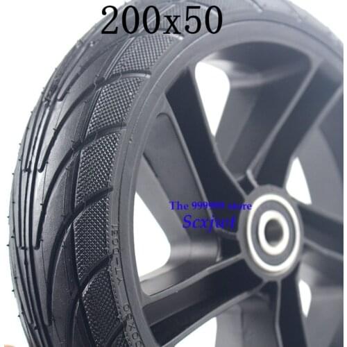 Good quality 200x50 solid wheel for Electric Scooter Tyre With Wheel Hub 8" Scooter Tyre Aluminium Alloy Wheel Electric Vehicle