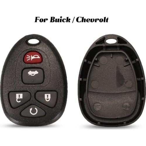 Jingyuqin 5 Buttons Entry Keyless Remote Car Key Case Shell FOB For Buick For Chevrolet GMC Replacement