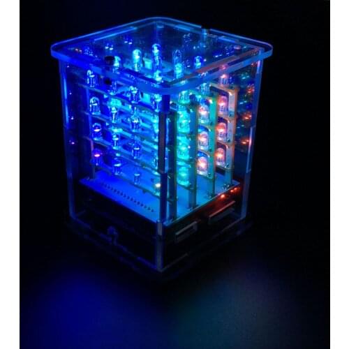 Keyestudio 4*4*4 RGB LED Display CUBE Starter Kit for Arduino project+RGB Driver board+FDTI module (Unassembled)