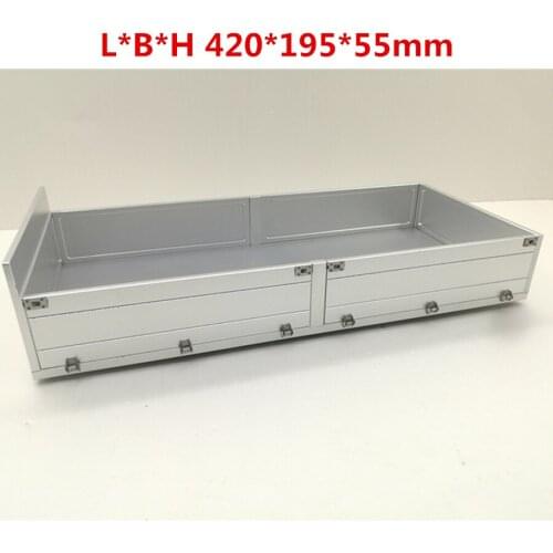 Aluminum Alloy Trailer Bucket （420*195*55mm）For 1/14 RC Tamiya Remote Control Toys Truck MAN BEENZ VOLVO 56360 Upgrade Parts