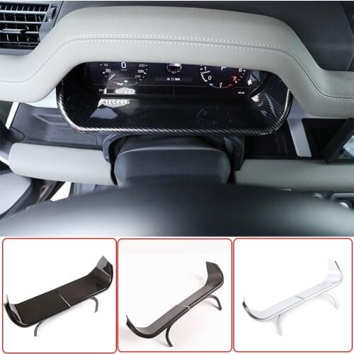 2 PCS For Land Rover Defender 110 130 2020 ABS Carbon Fiber Car Dashboard Display Decorative Frame Car Accessories