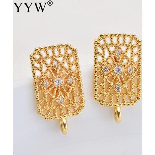 10pcs/Lot Hollow Gold Color Earring Drop Component Elegant Jewelry Findings Making Diy Grace Gorgeous Ornaments Accessories
