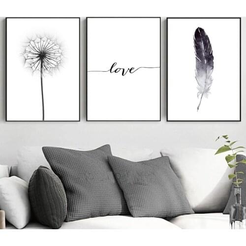 Gatyztory 3pcs Paint By Numbers For Adults Feather Dandelion HandPainted Oil Painting Canvas DIY Gift Home Decor 40×50cm