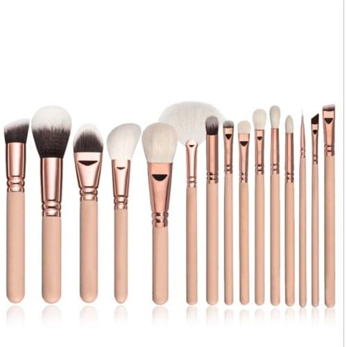 15 Makeup Brushes Set Professional Beauty Tools Gloss Concealer Lipstick Blush Eye Shadow Liner Delicate Packaging Bag