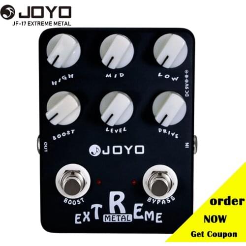 JOYO Extreme Metal Distortion Guitar Effect Pedal high-gain Heavy Metal Pedal Stompbox 3 Bands EQ True Bypass