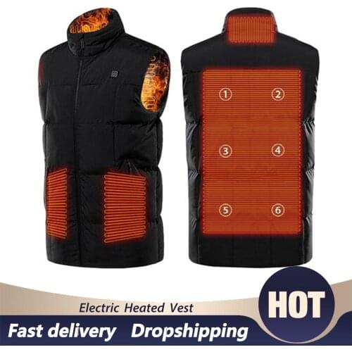 Electric Heated Vest USB Heating Carbon Fiber 3 Temperature Levels Safe Electric Warm Vest For Winter Outdoor Camping Hiking