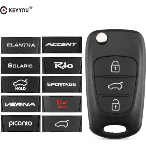 KEYYOU For Kia K2 K5 Rio 3 Ceed Sorento Sportage 3 BT Flip Remote Car Key Shell Case For Hyundai Solaris Accent Avante I30 IX35