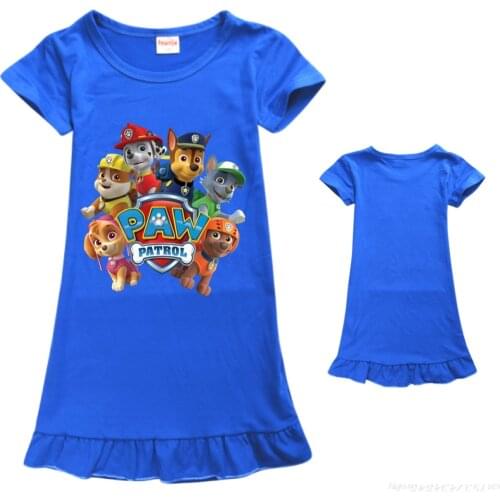 Cartoon PAW PATROL Girls Tutu Dress Princess Dress Fashion Baby Girls Dress Summer Gauze Dress Birthday Party Dress