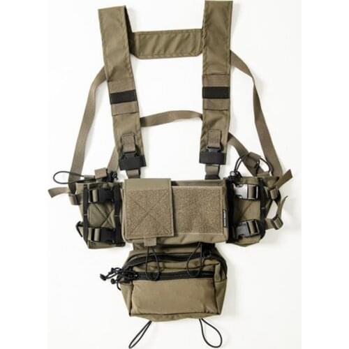 Outdoor sport Airsoft Tactical Vest SS Modular Chest Rig MK4 Micro Fight Chassis Ranger green 500D Matte Cordura