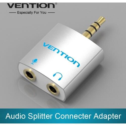 Vention 3.5mm Audio Splitter Connector 1 Male to 2 Female Adapter For Headphone PC Mobile Phone Mp3 Mp4