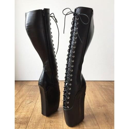 Sexy Boots Women Ballet Wedges High Heels Cross Tied Ladies Size 43 Boot Womans Booties Shoes Goth Mid Calf Boots For Fahion