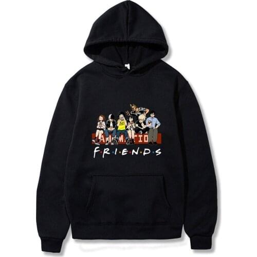 Harajuku Japan anime My Hero Academia Bakugou Katsuki women hoodies fashion cartoon Friends Print Costum winter warm Sweatshirts
