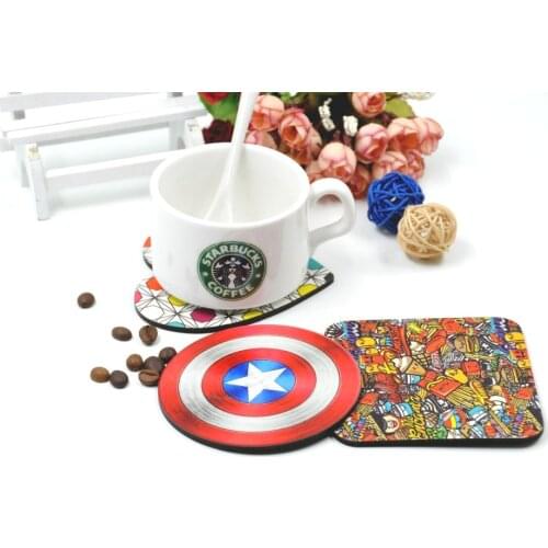100pcs/lot DIY sublimation blank Wooden table placemat coaster kitchen accessories mat cup bar mug drink pads Coaster