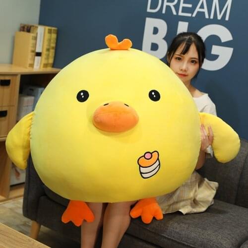 30/50cm Creative Small Yellow Chicken Plush Dolls Kawaii Soft Stuffed Animal Toys Decoration Plush Pillow Girl Birthday Gifts