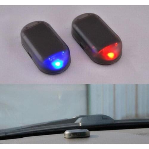 Car Fake Security Light Solar Powered Simulated Dummy Alarm Wireless Warning Anti-Theft Caution Lamp LED Flashing Imitation
