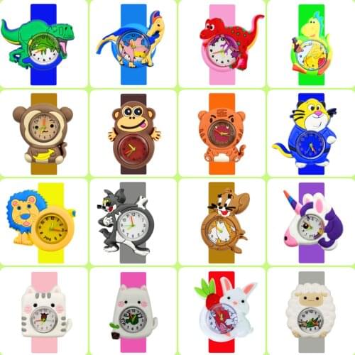 16 Animal Patterns Baby Toy Children Watch for Boys Girls Birthday Gift Kids Digital Watches Child Patted Electronic Watch Clock