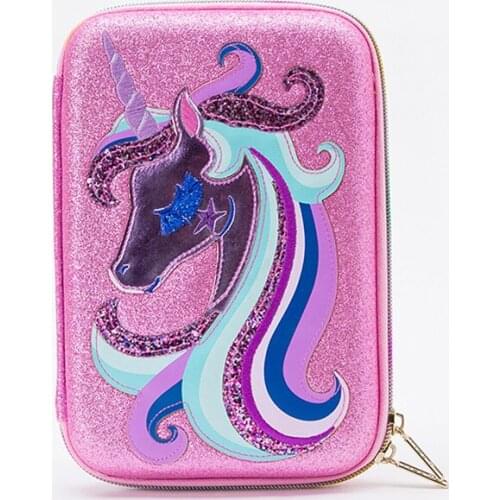 Pencil Cases Kawaii Stationery For School 2021 Unicorn Pencil Box Trousse Scolaire School Accessories High Capacity EVA Pen Case