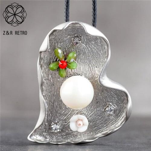 Silver Color Leaf Long Necklace for Women Vintage Jewelry Pendants Beads 2021 Suspension Rope Chains Chokers Wholesale Jewellery