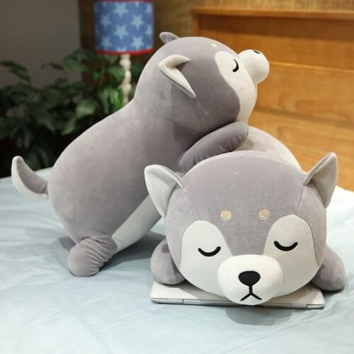 Nooer Kawaii Husky Dog Plush Pillow Cushion Cute Soft Husky Plush Doll For Kids Children Birhday Gift Boys Plush Toys