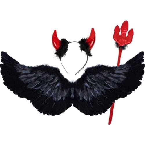 Red Black Angel Wing Devil Fancy Dress Fairy Feather Star Hen Party Halloween Large Wedding Party Christmas New Year Fancy Dress