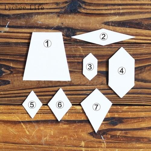 Lychee Life Stretched Hexagon Templates Paper Stencils Quilting Patchwork Sewing Craft DIY Home Decor
