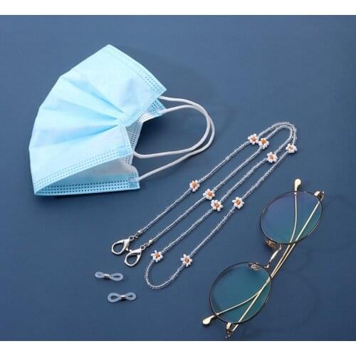 Fashion Sunglasses Chain Eyewear Holder Neck Straps Mask Lanyard Small Daisy Flower Antilost Rope For Women Girl Xmas Gift New