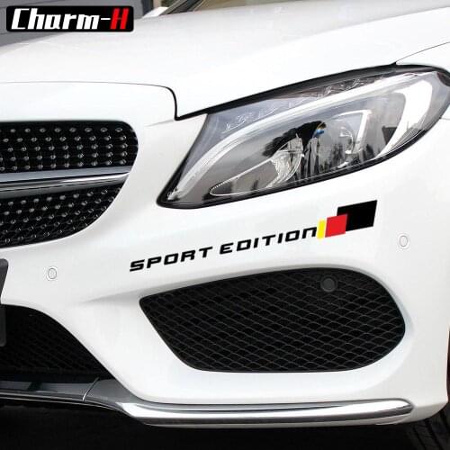 For Mercedes Benz A C E CLA GLA GLC Class A45 W204 W205 W212 W213 C63 W176 GLA45 W117 X117 AMG Front Bumper Sticker Decal