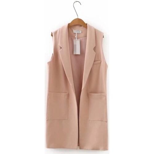 2020 new Plus size women vest Sleeveless jacket vest women spring fashion Solid color Big pocket cardigan Casual Loose tops A021